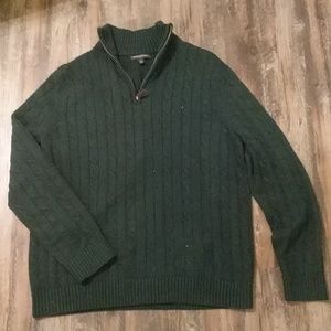 Banana republic XL hunter green cable knit sweater